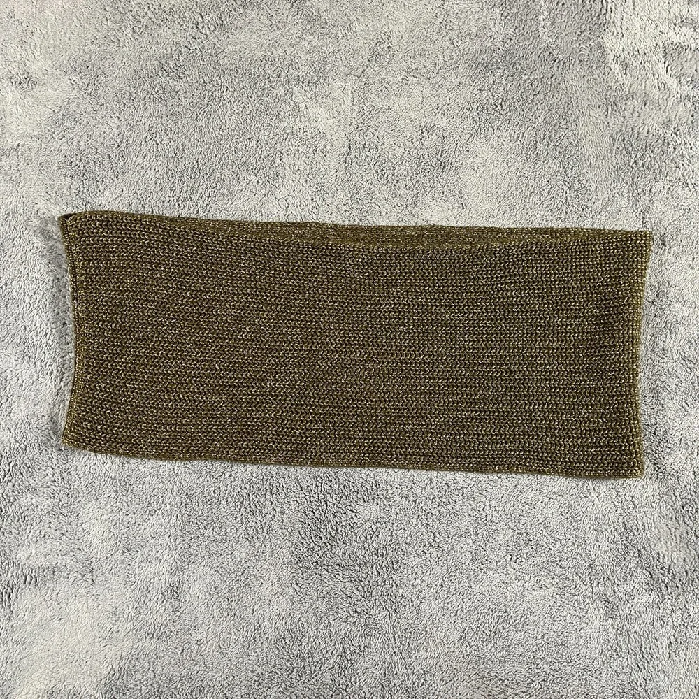 Banana Republic Infinity Scarf Unisex One Size Gold Metallic Knit Wool Blend